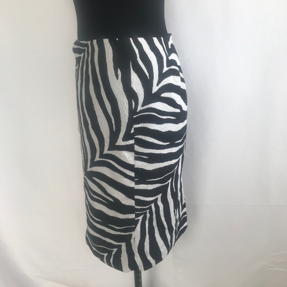 *4/$20* Talbots Zebra Print Midi Skirt - Picture 2 of 7